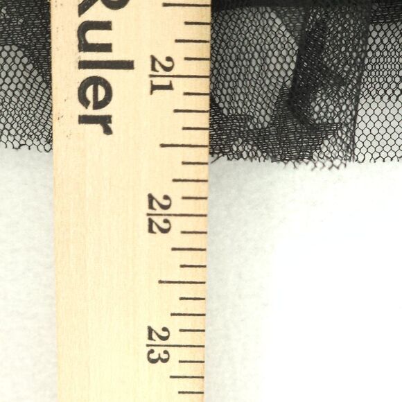 Zara XS Small Black Star Lace Top with Brooch - Picture 8 of 10